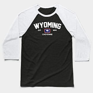 Wyoming Collegiate Preppy Baseball T-Shirt